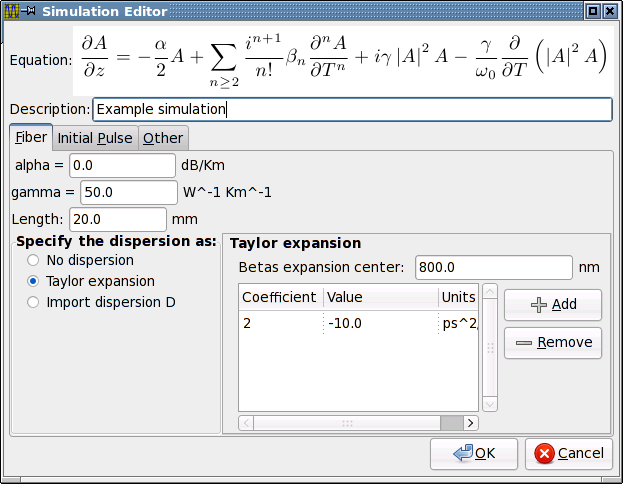 Simulation editor